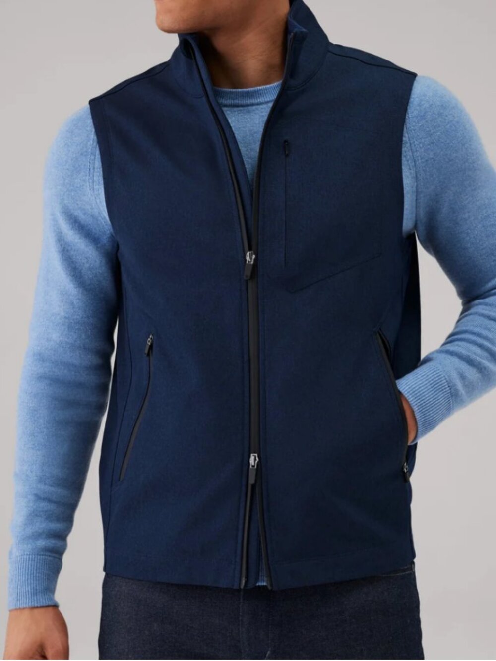 Mack Weldon Men's Latitude Vest True Navy Heather Size Medium